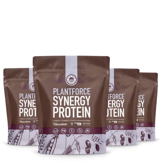 plantforce synergy protein bundle deal 4x 800g chocolate 3+1 Free