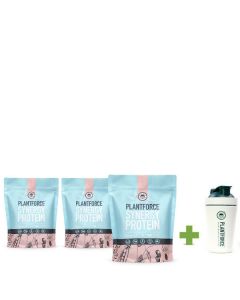 Plantforce - Synergy Protein (Natural) - 3 bags + FREE Shaker