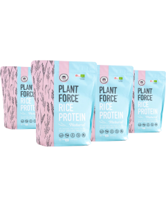 Plantforce Rijst Proteïne BIO Naturel (800 g | 40 porties)  – 3 + 1 GRATIS - END OF YEAR DEAL